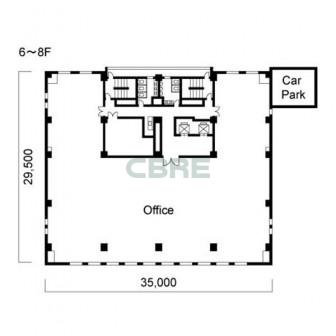 6階〜8階 平面図