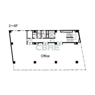 2階〜6階 平面図