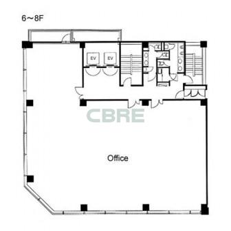 6階〜8階 平面図