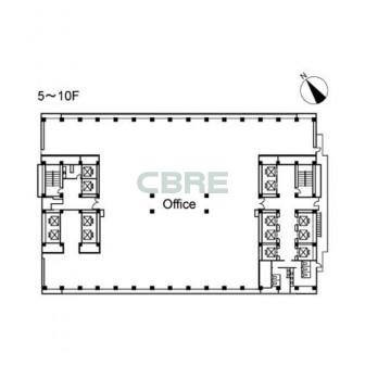 5階〜10階 平面図