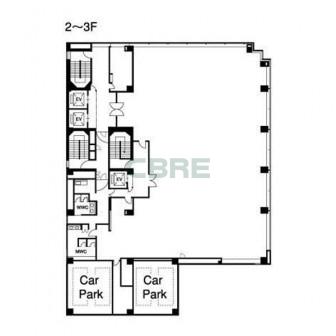 2階〜3階 平面図