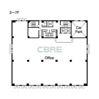 2階〜7階 平面図