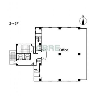 2階〜3階 平面図