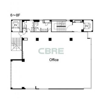 6階〜8階 平面図