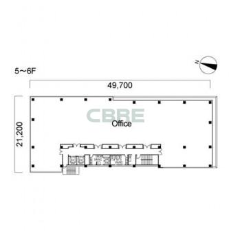 5階〜6階 平面図