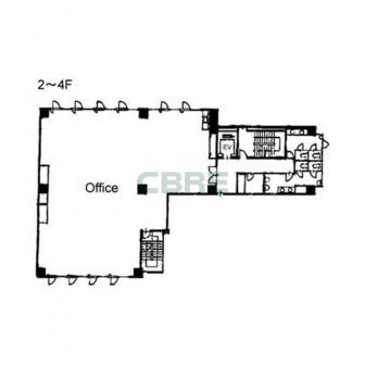 2階〜4階 平面図