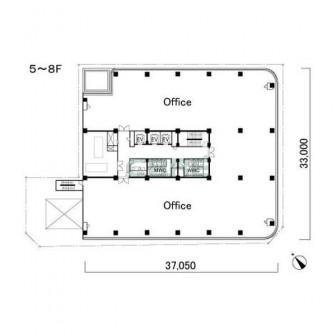 5階〜8階 平面図