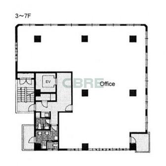 3階〜7階 平面図
