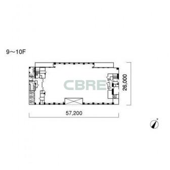 9階〜10階 平面図