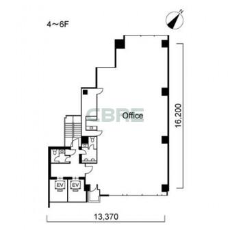 4階〜6階 平面図