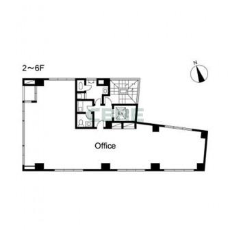 2階〜6階 平面図