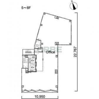 5階〜8階 平面図