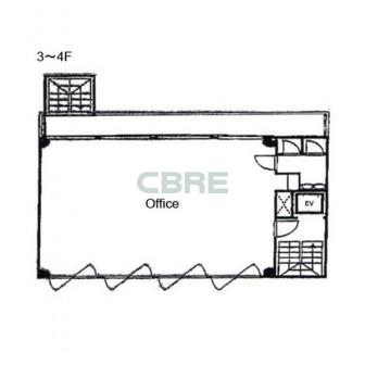 3階〜4階 平面図