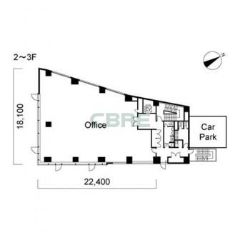 2階〜3階 平面図