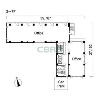 3階〜7階 平面図