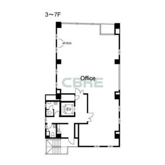 3階〜7階 平面図