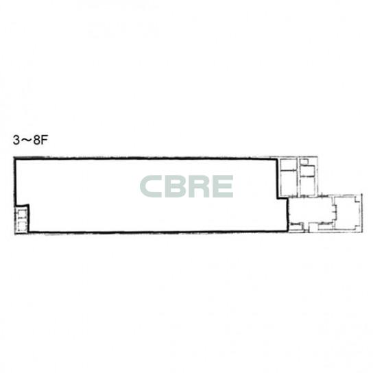 3階〜8階 平面図