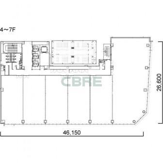 4階〜7階 平面図