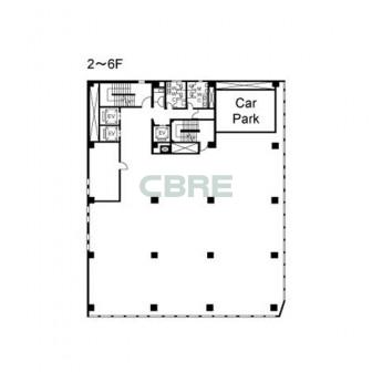 2階〜6階 平面図