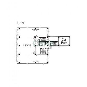 3階〜7階 平面図