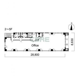 2階〜5階 平面図