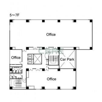 5階〜7階 平面図