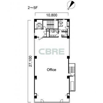 2階〜5階 平面図