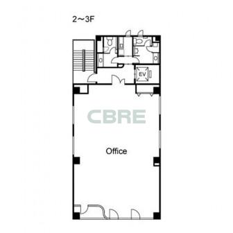 2階〜3階 平面図