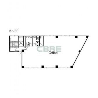 2階〜3階 平面図