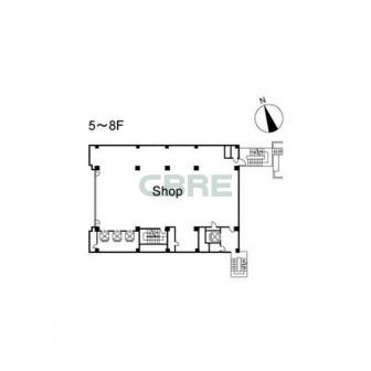 5階〜8階 平面図