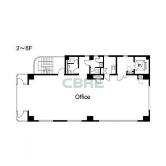 2階〜8階 平面図