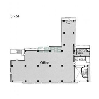 3階〜5階 平面図