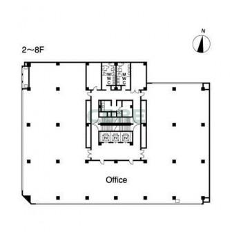 2階〜8階 平面図