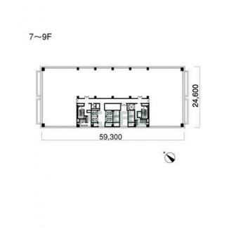7階〜9階 平面図