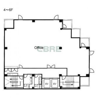 4階〜6階 平面図