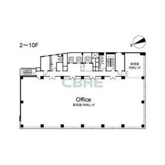 2階〜10階 平面図