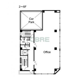 2階〜6階 平面図