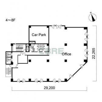 4階〜8階 平面図