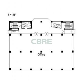 5階〜8階 平面図