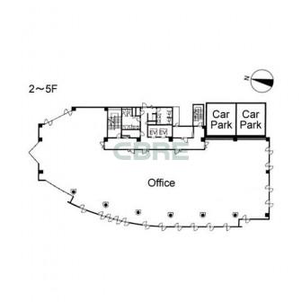 2階〜5階 平面図