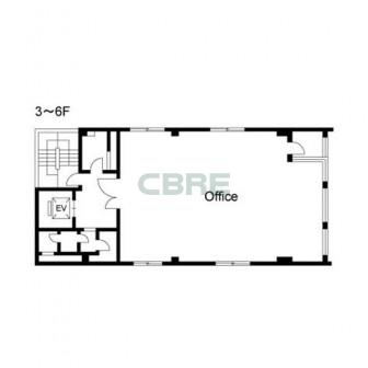 3階〜6階 平面図