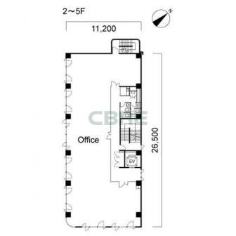 2階〜5階 平面図