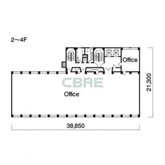 2階〜4階 平面図
