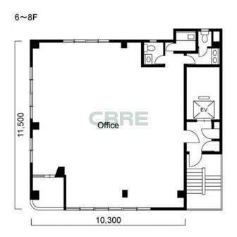 6階〜8階 平面図