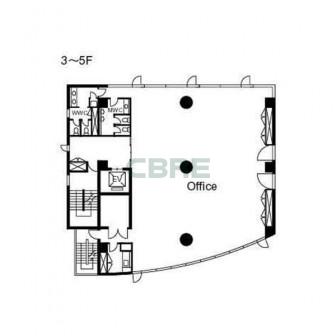 3階〜5階 平面図