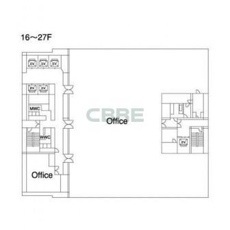 16階〜27階 平面図