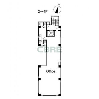 2階〜4階 平面図