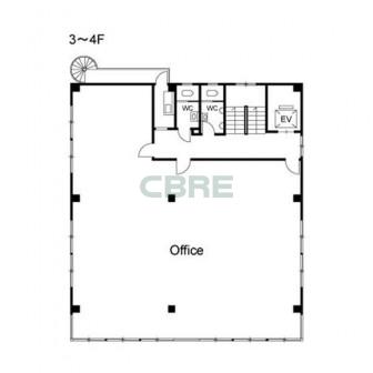 3階〜4階 平面図