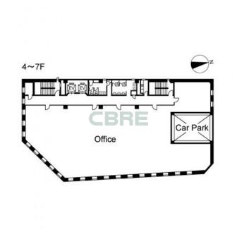 4階〜7階 平面図