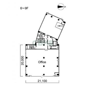 6階〜9階 平面図